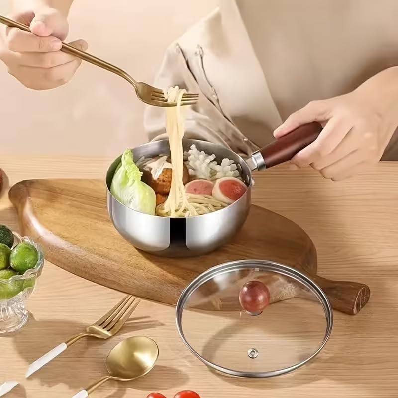Image of GT-REX Non-Stick Frying Pan with Lid for Everyday Cooking | Covered Fry Pan for Eggs, Omelette, Snacks & Light Frying | Durable Kitchen Cookware