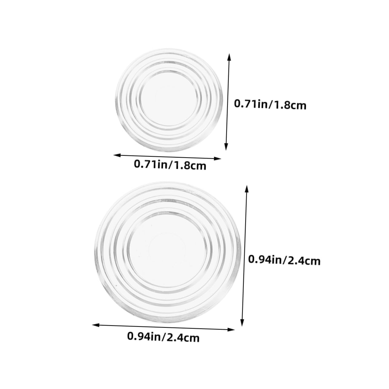 PRETYZOOM 100pcs Non-Slip Bumper Pads for Coffee Table PVC Construction Mute Furniture Pads for Glass Table Protector