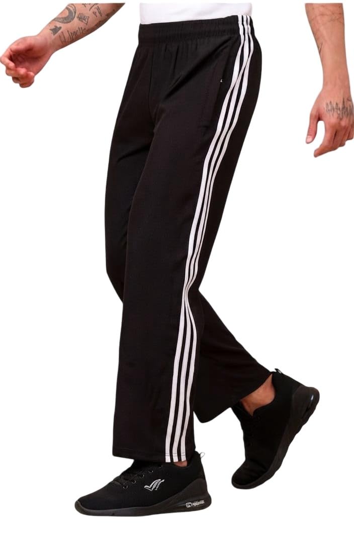 Elvana Men’s Track Pants, Polyester Regular Fit Activewear Trouser with Side Stripe & Side Zipper Pockets for Gym, Running, Sports, Workout, Casual & Active Wear-picture-36