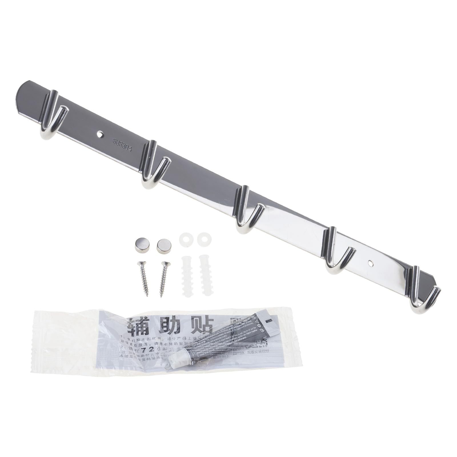 Tsophreniq Sturdy Stainless Steel Hook Rack Multipurpose Hook Rack Practical Hangers for Efficient Storage in Small Spaces Easy Install