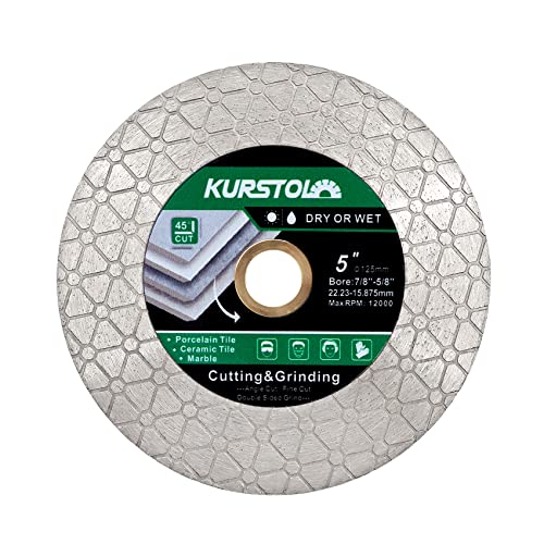 KURSTOL Disque Diamant - 125mm Disques à tronçonner diamantés Pour couper et meuler les carreaux de céramique, la porcelaine, le granit, le marbre