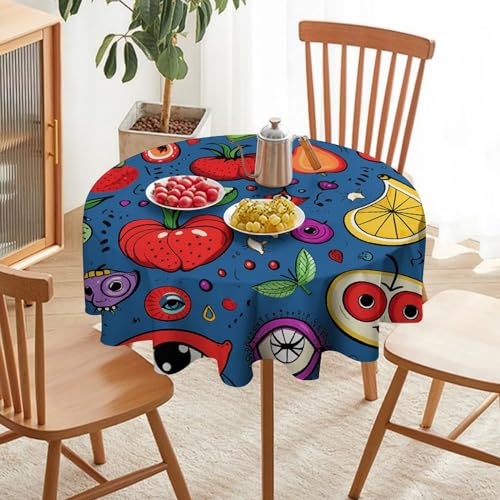 Nappe de table ronde lavable pour protéger des taches - 6