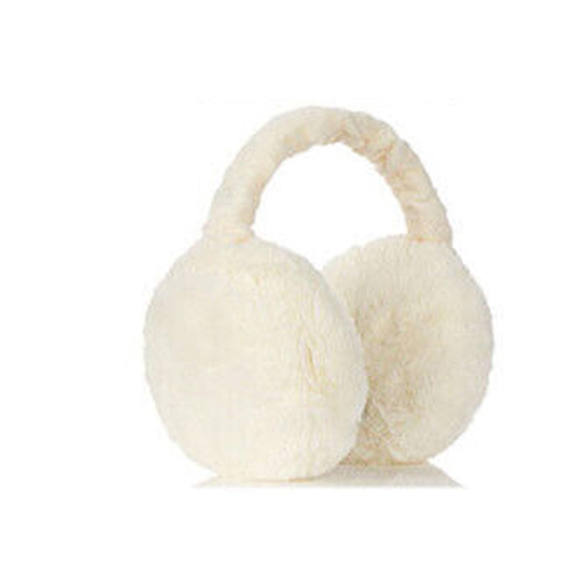 Maxperkx Women's White Girls Winter Super Soft Ear Muffs Warmer Earflaps Cosy Cold Fluffy Insulation Headgear Comfort Ear Protection Noise Reduction Earmuffs (White)