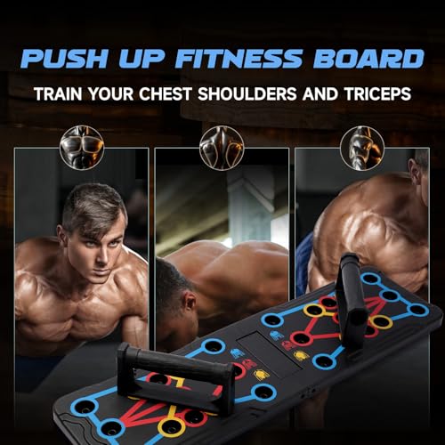 Foldable PushUp Stands Board Fitness,Workout Equipment for Home Gym, Men & Women Adjustable Pushup Board for Chest, Abs, Arms & Core Training,Portable Push-Up Board for Full Body Exercise - Image 4
