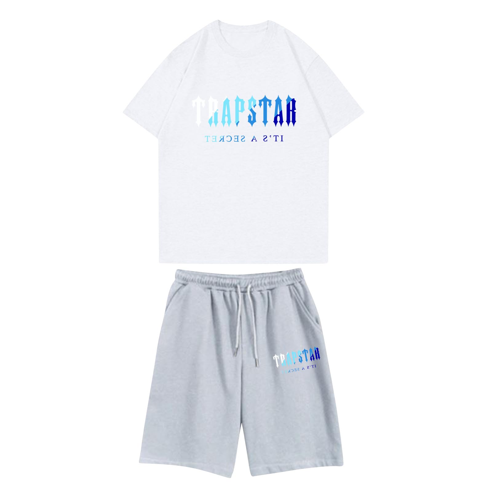 BTBDYDH Trapstar Corto,CháNdal Trapstar para Hombre Camiseta Corta De Verano con Pantalones Cortos con Logotipo Conjunto Estampado Trapstar CháNdal Trapstar Unisex De Verano