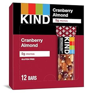 KIND Bars, Cranberry Almond, Healthy Snacks, Gluten Free, 12 Count