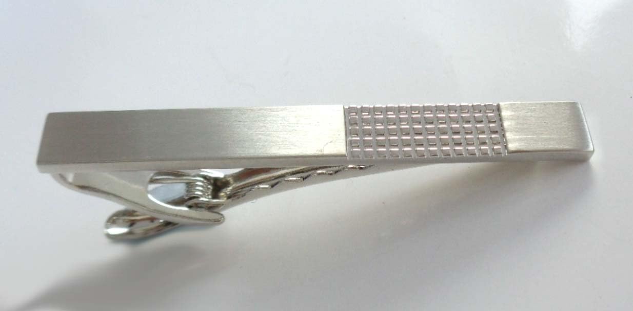 Manschettenknöpfe Krawattennadel Set silbern matt-glänzend Krawattennadel kurz ca. 6 cm lang + Geschenkboxen