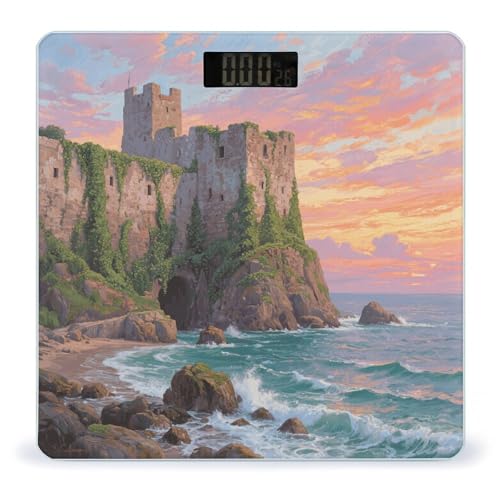 Báscula digital de baño Sea - Side Castle con vidrio templado miniatura 1