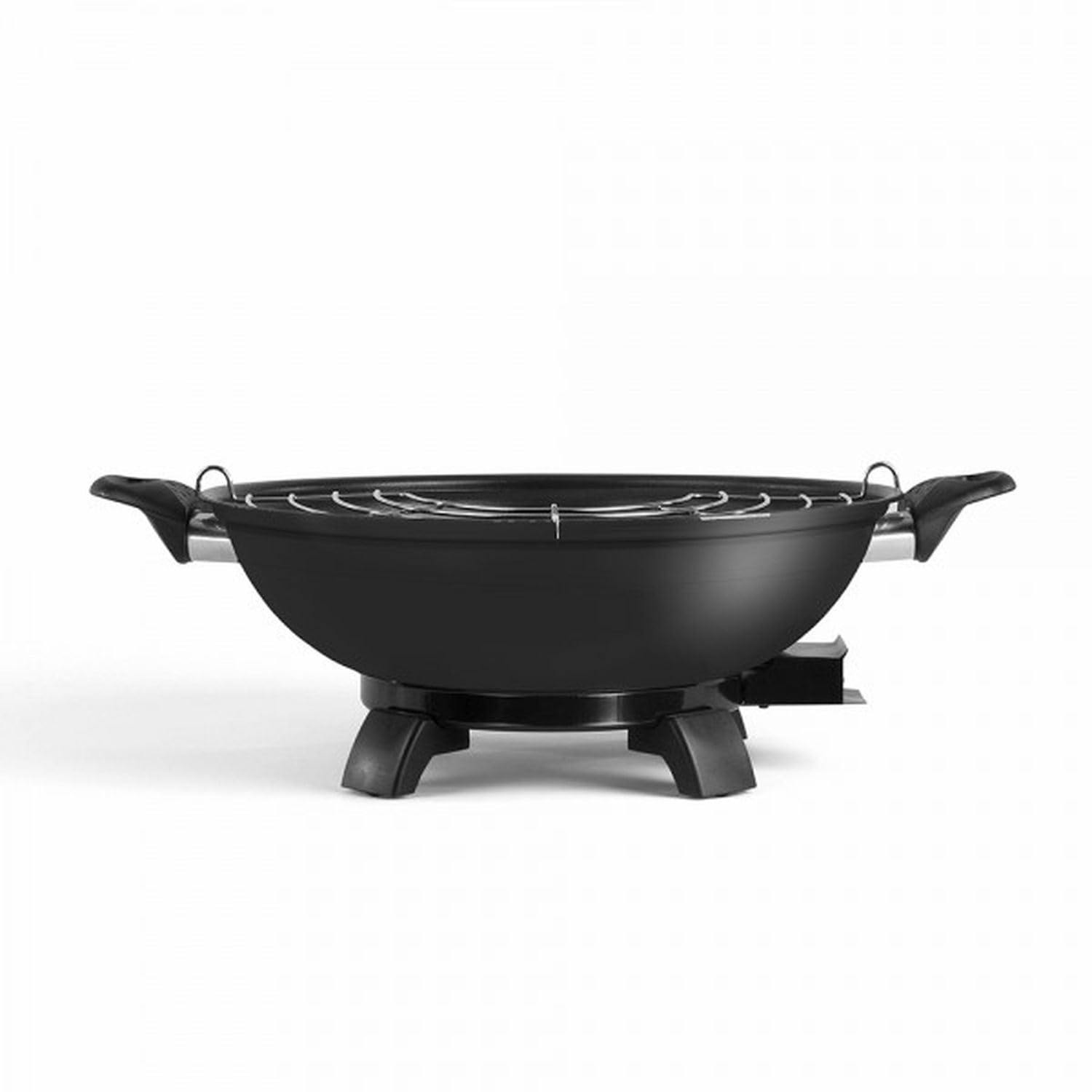 BM TOOLS Wok électrique Livoo DOC128N 4 L, Ø 33,5 cm. Puissance 1 500 W. Revêtement antiadhésif. coloris Noir