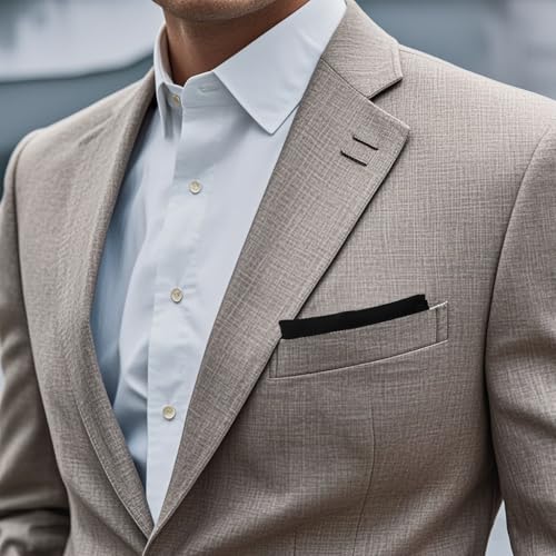 Image of Men's Pocket Square, Solid Color Boys Handkerchiefs for Men Wedding Party