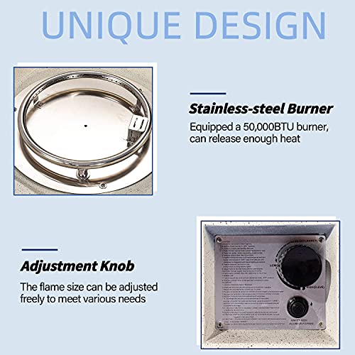 HOMPUS-Propane-42-inch-Round-White-Sandstone-Concrete-Fire-Table-with-Tank-Cover-Wind-Guard-Lava-Rocks-and-Rain-Cover-50000-BTU-Patio-Fire-Pit-Table-Set-for-Outdoor