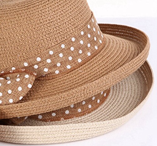 Kitmax (Tm Women Fashion Bowknot Decor Summer Outdoor Uv Protect Beach Sun Large Brimmed Cap Hat (Beige) #TOP3