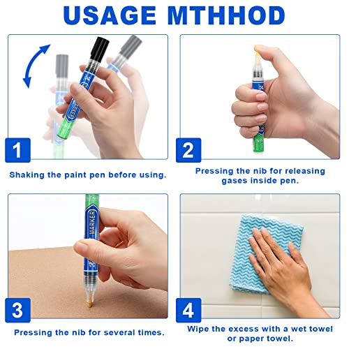 5 Penna per Fughe Piastrelle Nero, Penne per