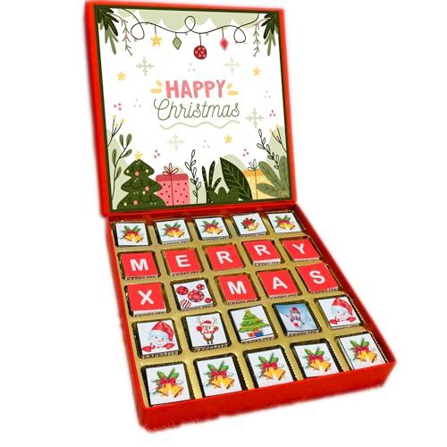 Image of Expelite Merry Christmas and Happy New Year Chocolate Gift for Wife -25 Pc Merry Christmas and Happy New Year Chocolate Gift for Kids