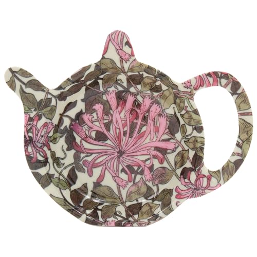 Lesser & Pavey Melamine Tea Bag Holder | British Designed Tea Bag Tidy | Lovely Tea Bag For All Home & Office For Women & Men - William Morris