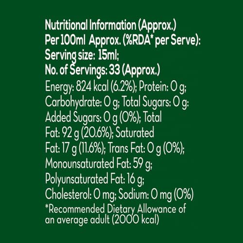 Image of Del Monte Pomace Olive Oil (Imported) | All-purpose everyday cooking oil for regular Indian cooking | Ideal for deep frying, roasting, baking | High MUFA & Low in Saturated Fat | Pomace Olive Oil, 500ml Pet Bottle