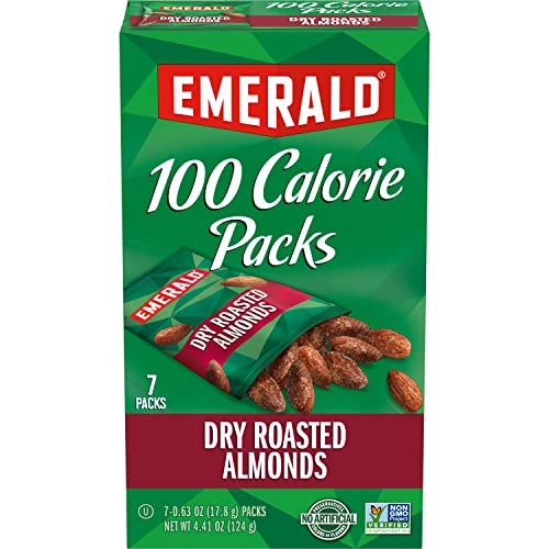 Emerald Nuts, Dry Roasted Almonds 100 Calorie Packs, 0.63 Ounce, 7 Count (Pack Of 12) #TOP2