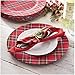 Mud Pie Deck The Halls Red Tartan Plaid Charger Plates, 13