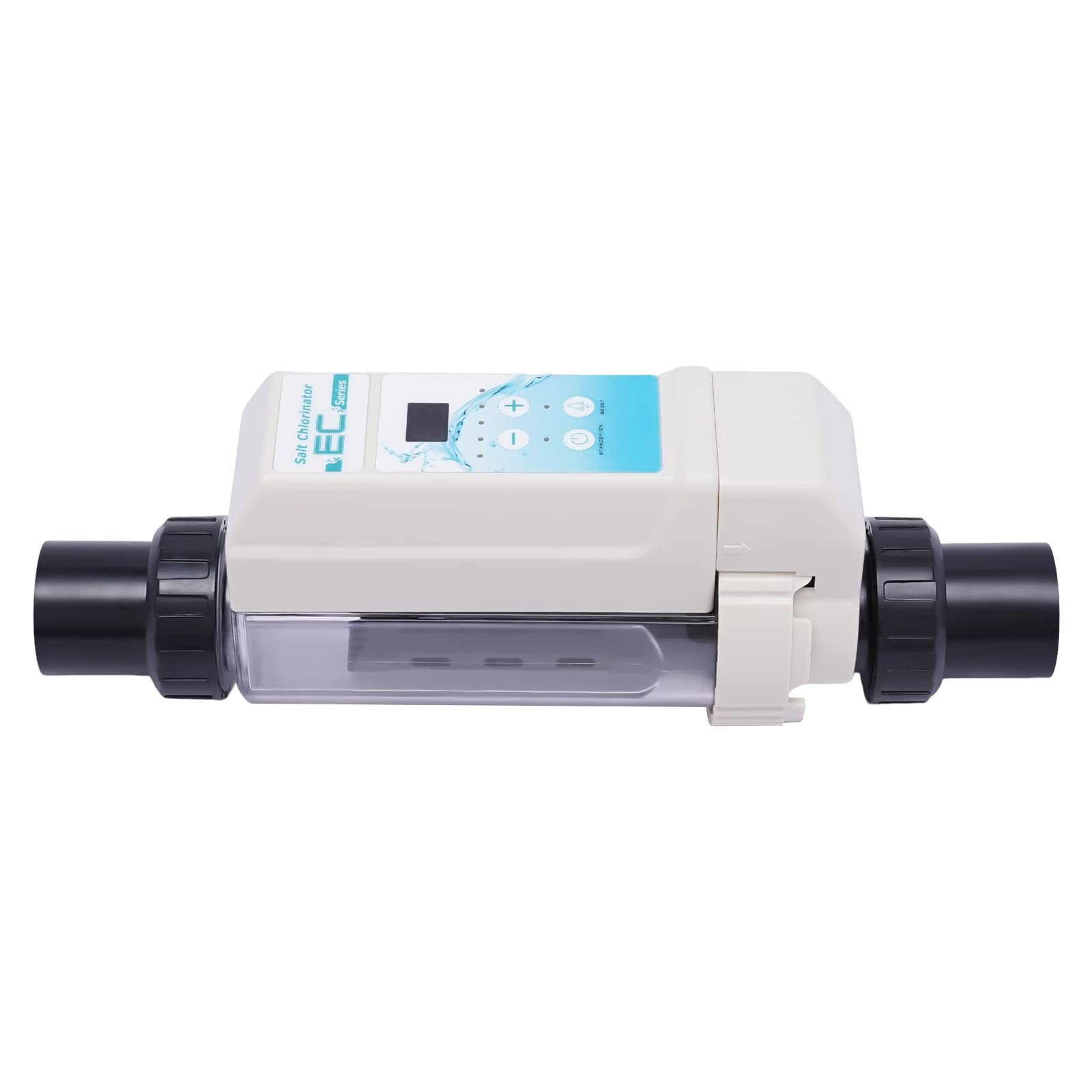 Système d'eau salée pour piscine - 8 g/h - Blanc - Avec auto-nettoyage - Peu encombrant - Pour jusqu'à 50 m³ - Réglage intelligent - Prise UE