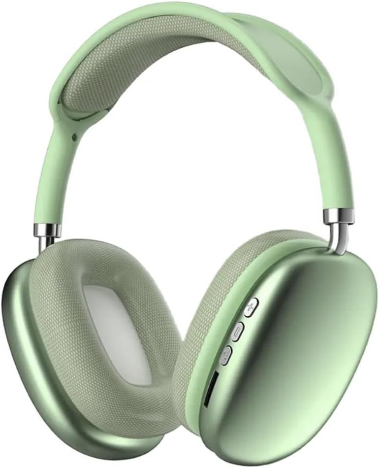 NEW P9 PRO% Air Wireless Bluetooth Headphones Noise Cancelling Earphones Mic Pods Over Ear Sports Gaming Headset For Apples (Green)