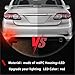 PGTOPONE Upgrade LED Rear Bumper Reflectors Light Fog Brake Tail Lamps Compatible with Toyota Corolla 2011 2012 2013 Replace OEM Stock Reflector Sequential Turn Signal Light (RED)