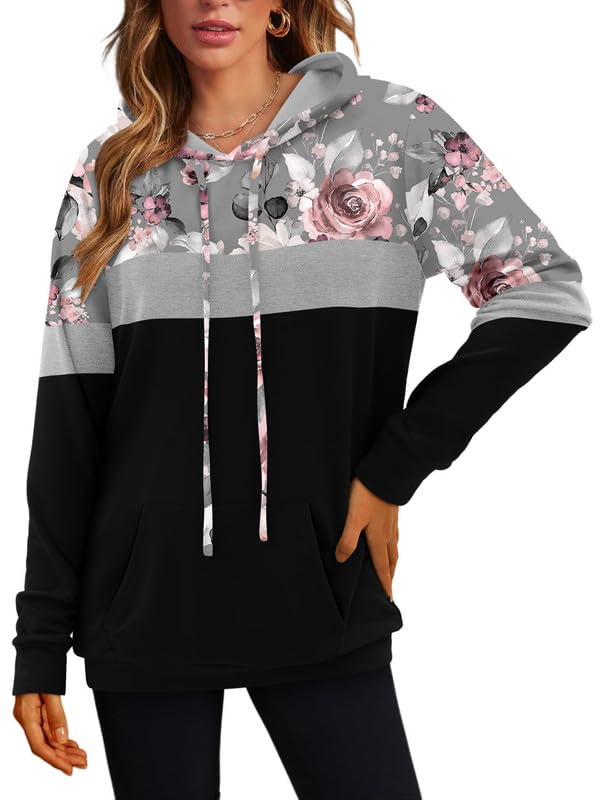 BETTE BOUTIK Womens Camo Leopard Casual Hoodies Long Sleeve Drawstring Pullover Hooded Sweatshirts Tops with Pocket - Image 4