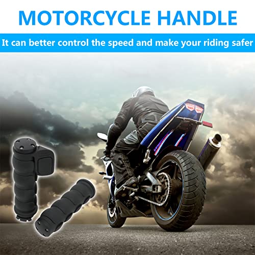 WENLICP 1Inch Motorcycle Handlebar Grips 25MM Black Molded Rubber Aluminum Hand Grips Compatible Harley Davidson Cruisers Choppers Suzuki and Kawasaki,Black…