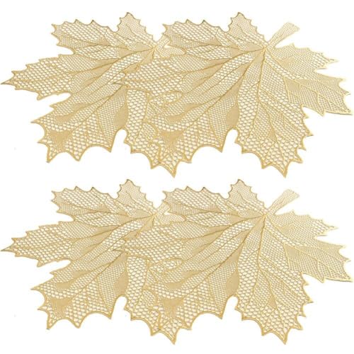 Sets de table en forme de feuille PVC lavables et antidérapants pour table de cuisine - 5