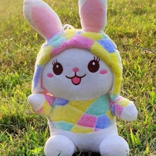 Image of Flufies Plush Toys - Snuggly and Aesthetic Stuff Plush Toys and Baby Toys - Soft Toys for Baby Girl and Baby Boy - Soft Toys for Girlfriend Gift (Colorful Rabbit)