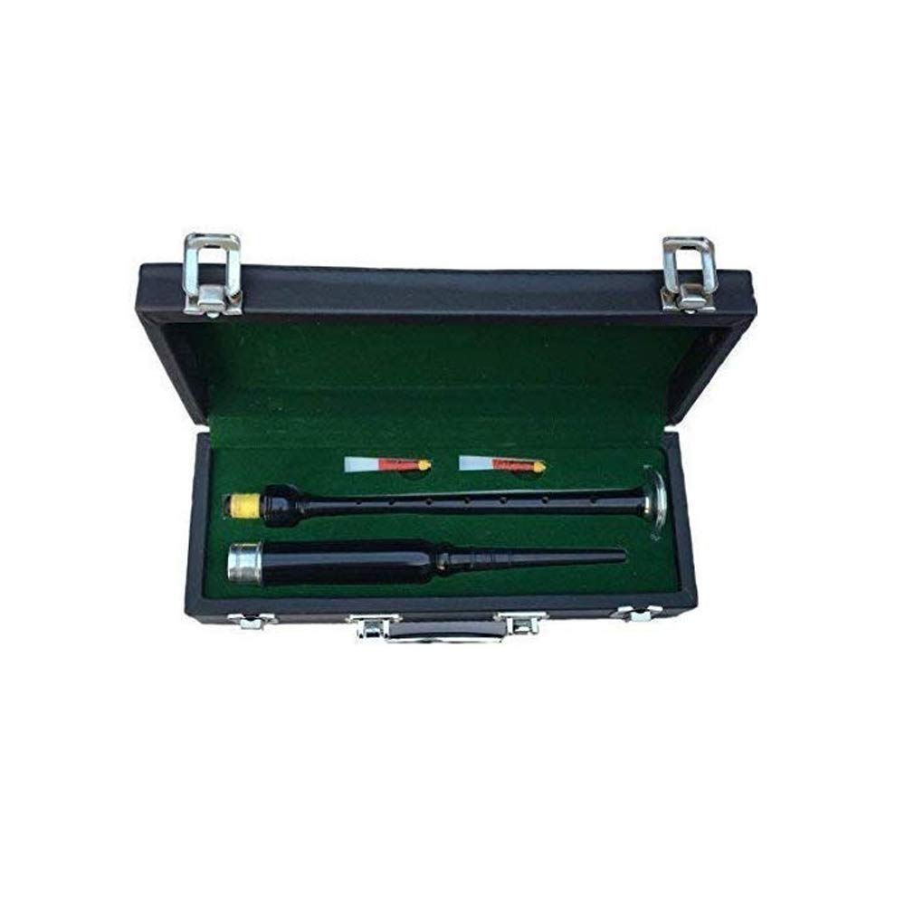 Scottish New Rosewood Practice Chanter Black Color Silver Mounts With 2