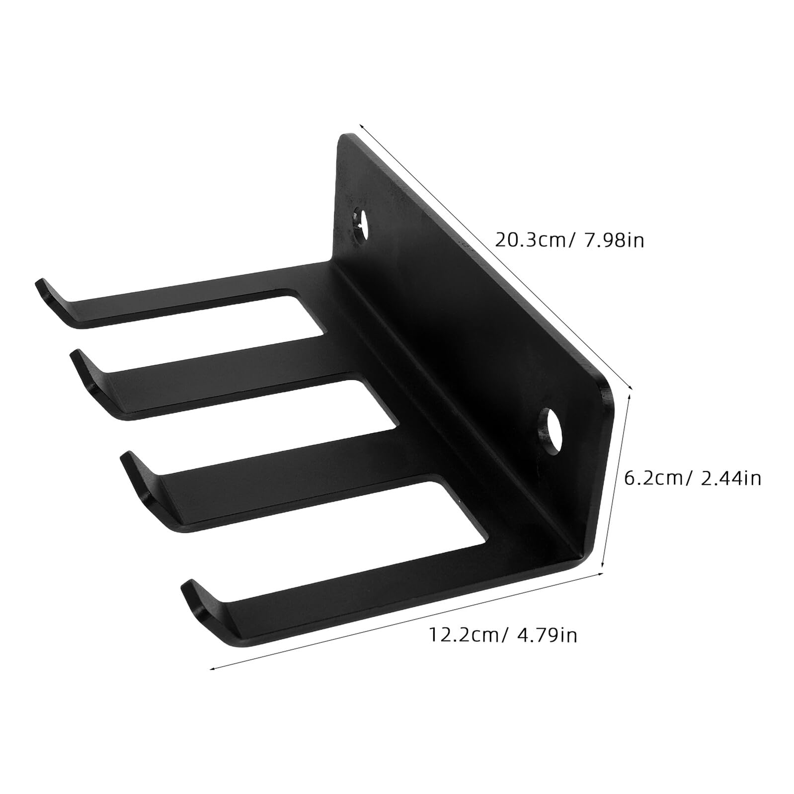 Supporto per Bilanciere da Parete Verticale in Metallo 3 Ganci per Rack Squat Stoccaggio Accessori Palestra Montaggio Salvaspazio per Palestra Domestica