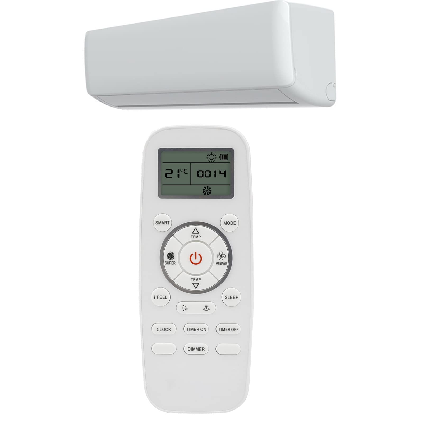 Télécommande De Remplacement Pour Climatiseur Hisense DG11L1-03 DG11L1-04 - Avec 2 Piles AAA