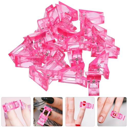 20 Clips para Extensión de Uñas Rosas para Manicura miniatura 4