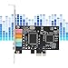 Zunate PCI E Sound Card, 5.1 Channel Surround Sound Audio Card for PC Desktop Computer with CMI8738 Chipset - Internal PCIE Adapter for Gaming, Music & Home Theater