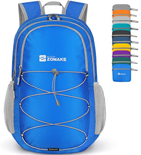 Image of ZOMAKE Ultra Lightweight Hiking Backpack 28L, Packable Small Backpacks Water Resistant Daypack for Women Men(Dark blue)