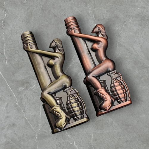 Encendedor Retro Metal Butano Bronce Ligero miniatura 2