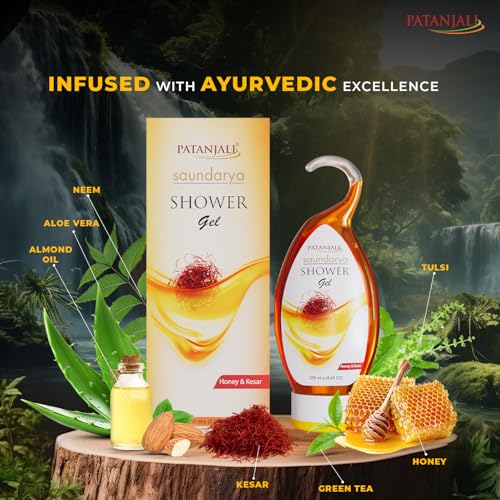 Image of Patanjali Shower Gel 250ml (Pack of 2), for Refreshing and Cleansing the Skin with Natural Ingredients for Daily Use