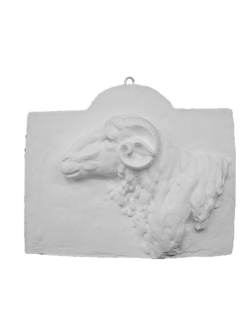 Amazon.co.jp: 石膏像 E－705 羊レリーフ H．31cm : ホーム