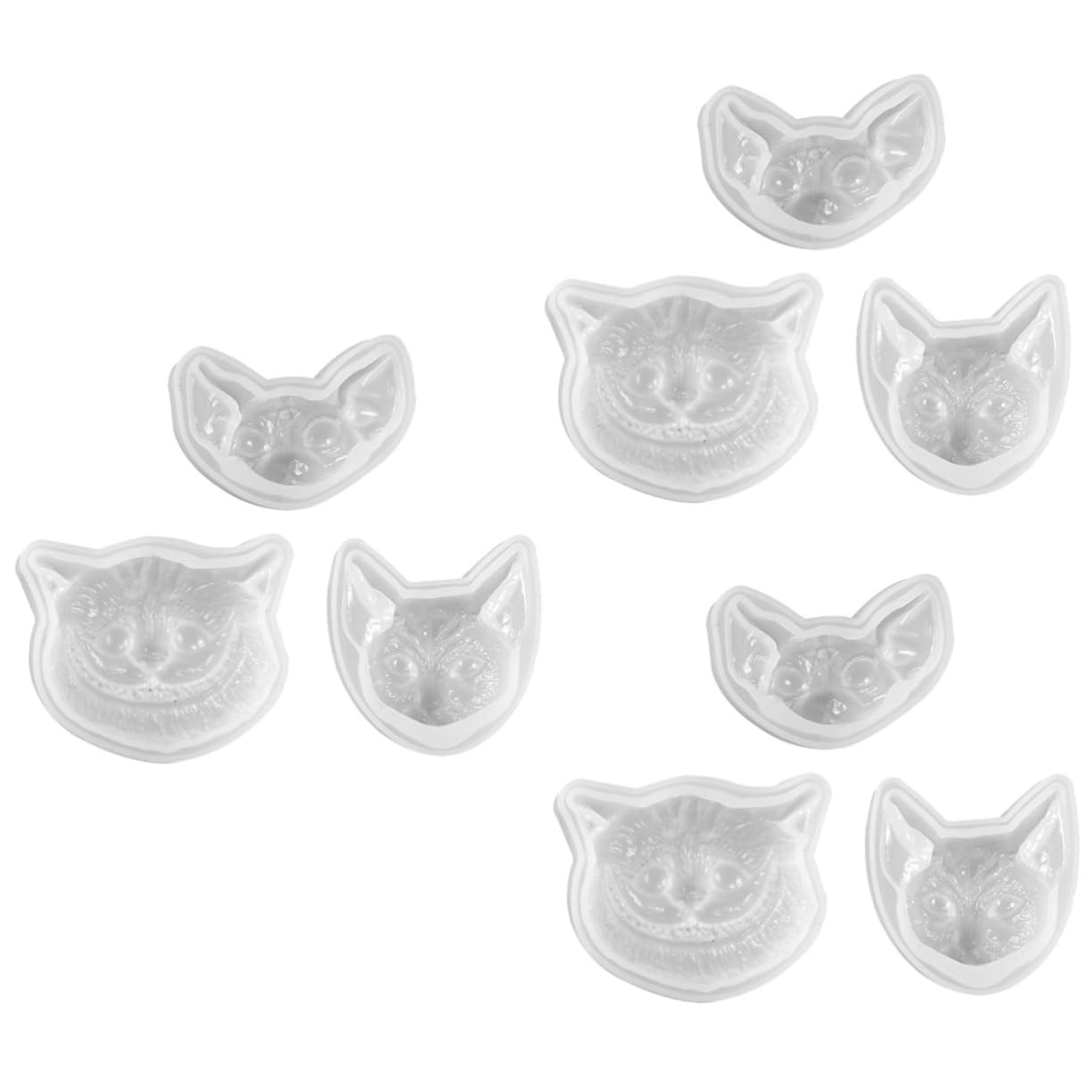 SHINEOFI 9pièces Moule Silicone pour Animaux Têtes De Chat Hibou Et Chauve-Souris pour Vos Projets Époxy Et Décoration Créative