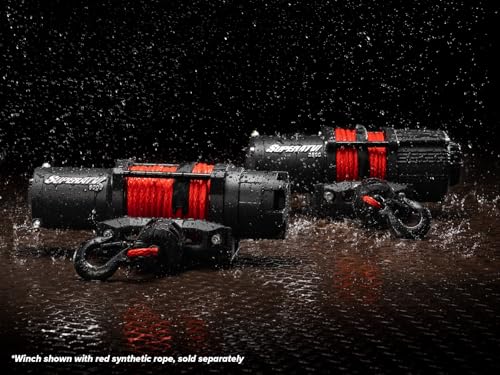 Winch elÉctrico SuperATV Black Ops 6000 lb con cuerda sintética miniatura 3