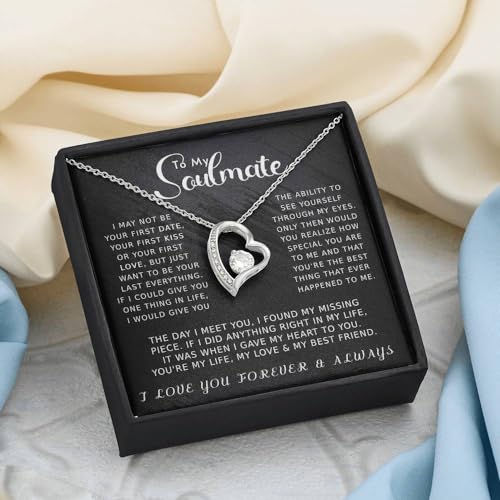 To My Soulmate & Anniversary Necklace For Her - Wife's Birthday Gift Idea2