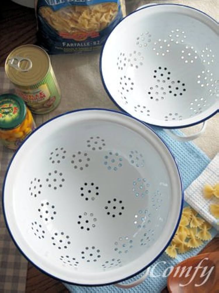 Amazon｜POSH LIVING ホーロー製 水切り用ボウル コランダーL