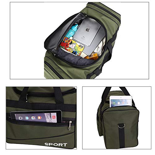 Tanlys Duffle Bag 10 Years Durable Gym Bag Travel Duffel Bag for men women (Green)