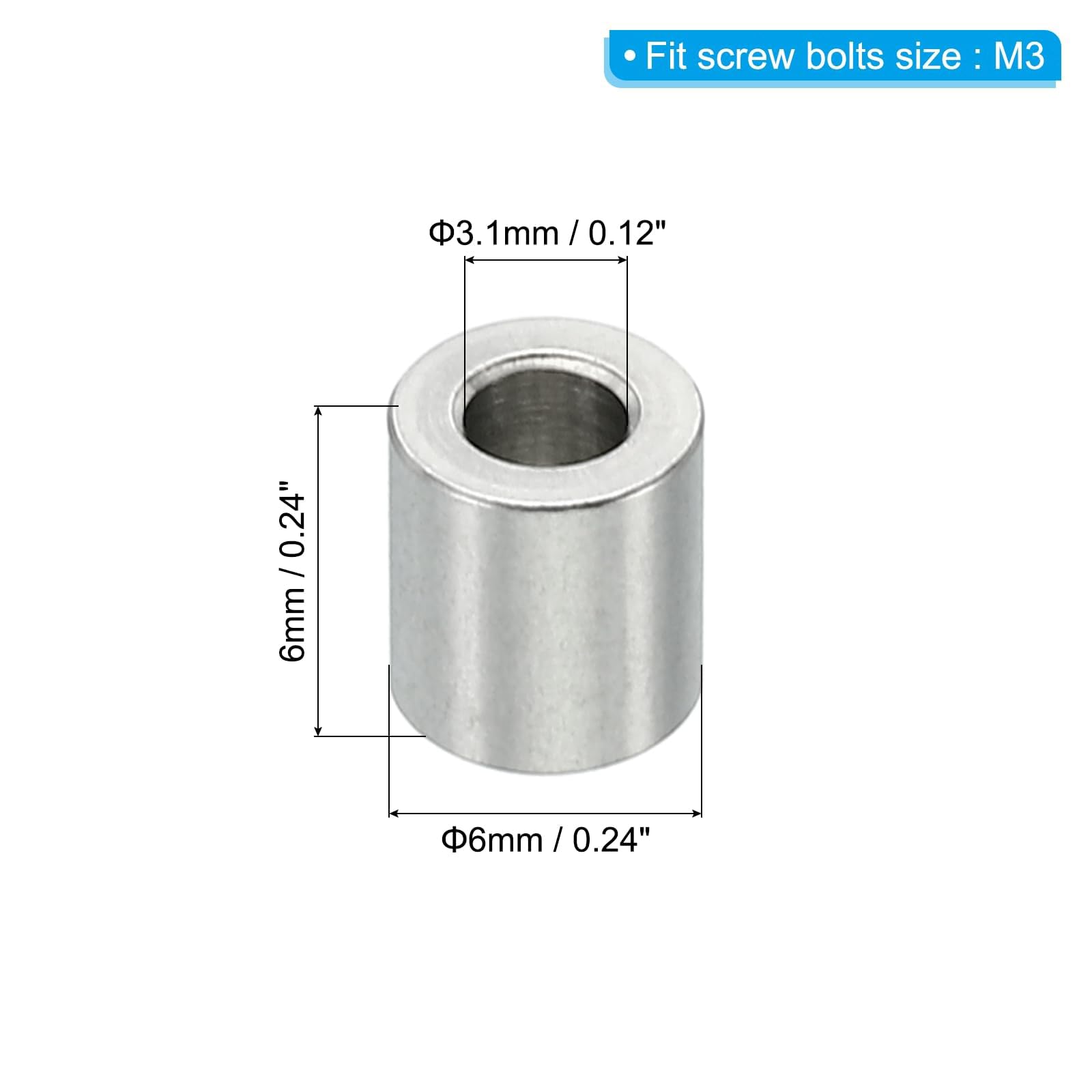Unifizz M3 Stainless Steel Spacers - Image 2