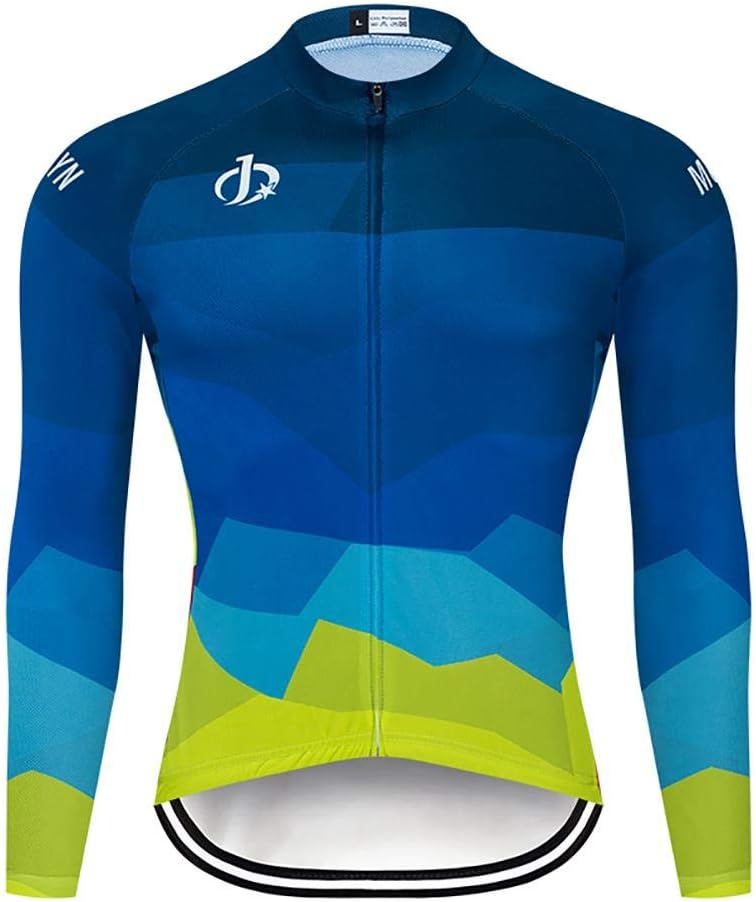 Fietsshirt voor heren, kostuum met lange mouwen, fietskleding Fietsshirt voor heren, kostuum met lange mouwen, fietskleding