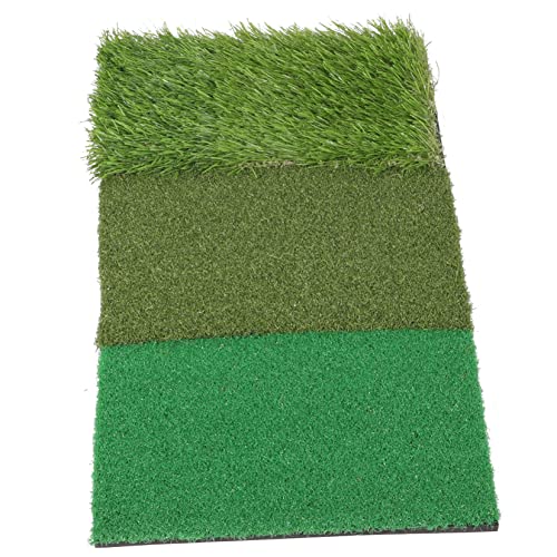 TOBBOMEY Golf Hitting Grass Mat Set Artificial Turf Mats for Indoor Practice for Short Range Shots and Training