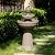 Puulye 37.80” H Outdoor Water Fountain Made with Eco-Friendly Recyclable Materials, Polyethylene Cascading Waterfall Water Fountain Outdoor, Garden Decor with LED Light for Patio, Backyard (Andesite)