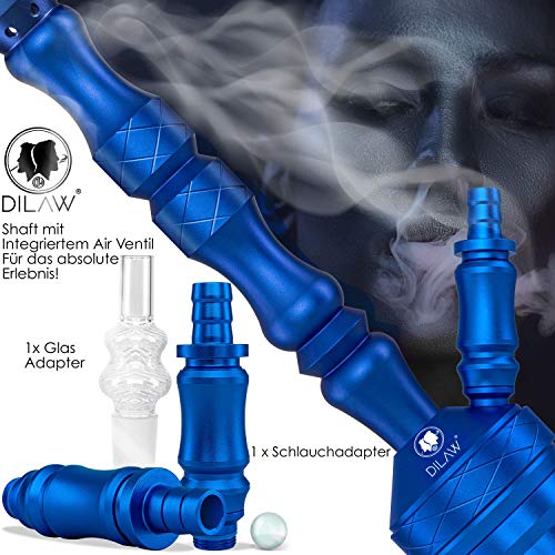 DILAW® SKITTO Shisha Set Hookah Aluminium Alu 75cm Wasserpfeife Kaminkopf Komplettset Molassefänger Silikonschlauch Alu… – Bild 4