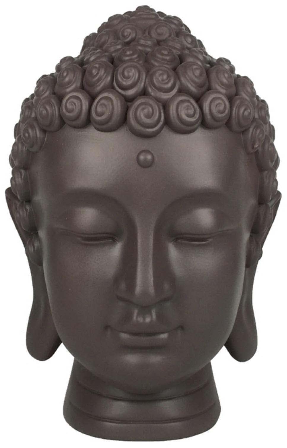 Buddha Head Statue – Zen and Feng Shui Decoration – To Create A Relaxing and Spiritual Ambiance – Buddha Gift Idea – Height: 20 cm – Colour: Green and Brown – Zen'Light