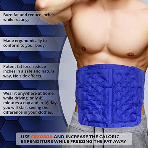 CRYOBOD Body Shaper Cool Body Sculpting Wrap Fat Freezing Body Sculpting System Fat Wrap Cold Ice Belt Non invasive Fat Appearance Remover 29in to 39in Waist For Men and Women Blue 6 CRYOBOD Body Shaper Cool Body Sculpting Wrap Fat Freezing Body Sculpting System Fat Wrap Cold Ice Belt Non invasive Fat Appearance Remover 29in to 39in Waist For Men and Women Blue